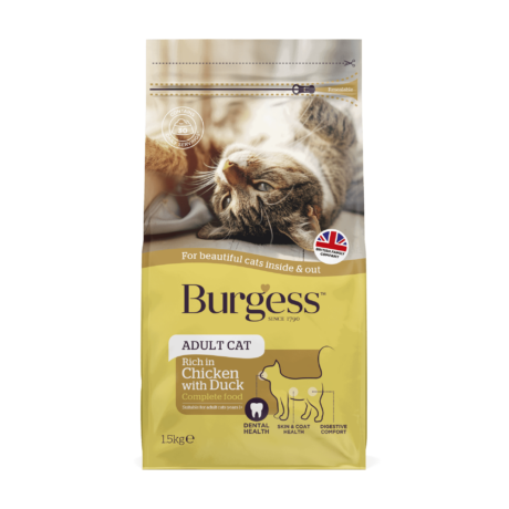 Pack shot Od Burgess Cat Chicken with Duck 1.5kg