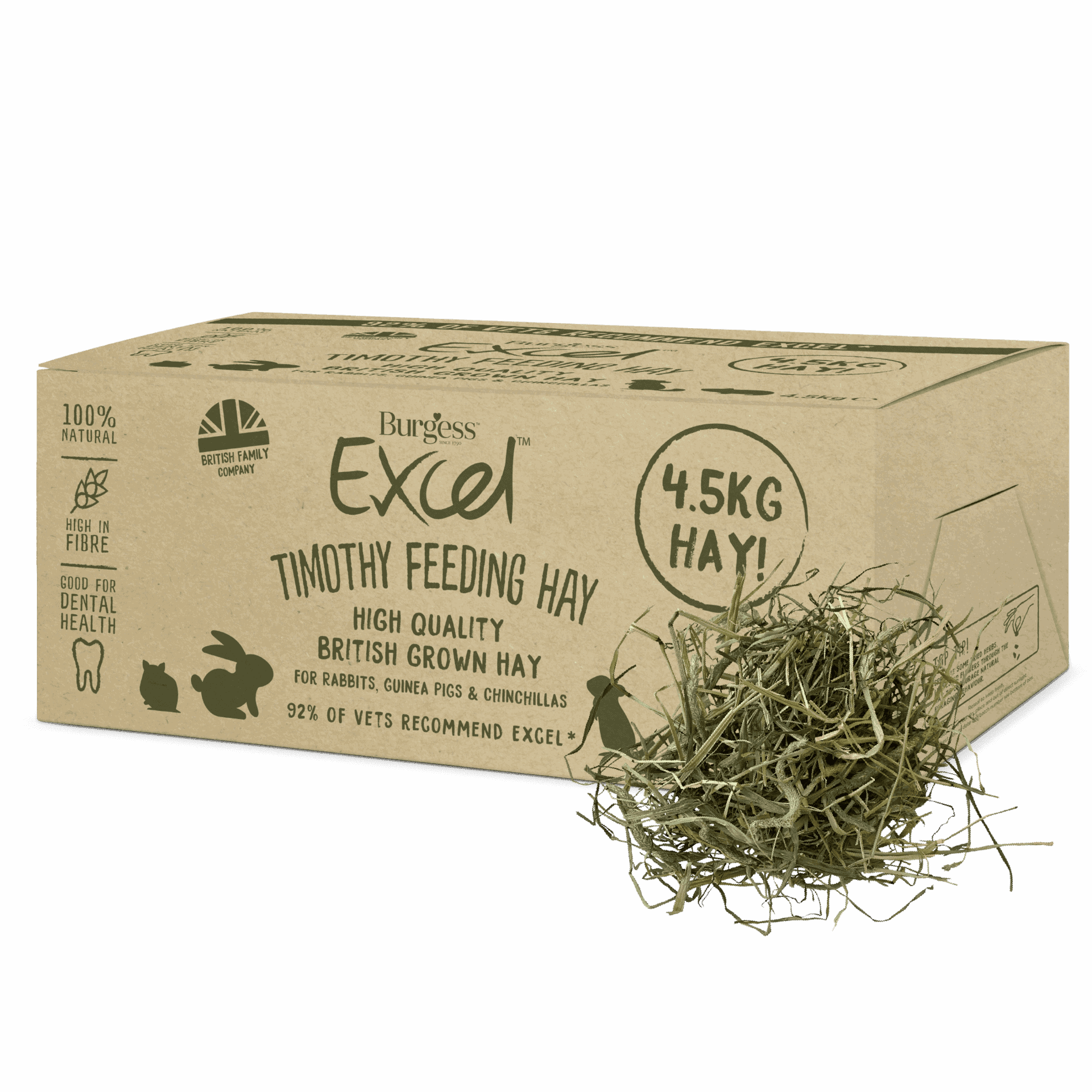 Burgess Pet Care - Small Animal Food - Hay - Excel - Burgess Excel Premium British Timothy Hay - 4.5kg