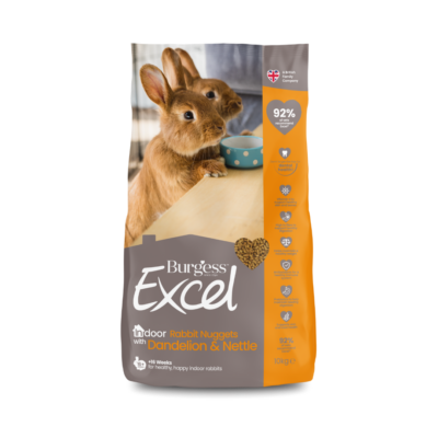 Product image for Excel Indoor Rabbit Nuggets with Dandelion & Nettle – 10kg