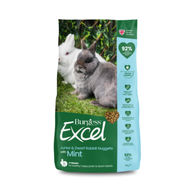 Product image for Excel Junior & Dwarf Rabbit Nuggets with Mint – 3kg