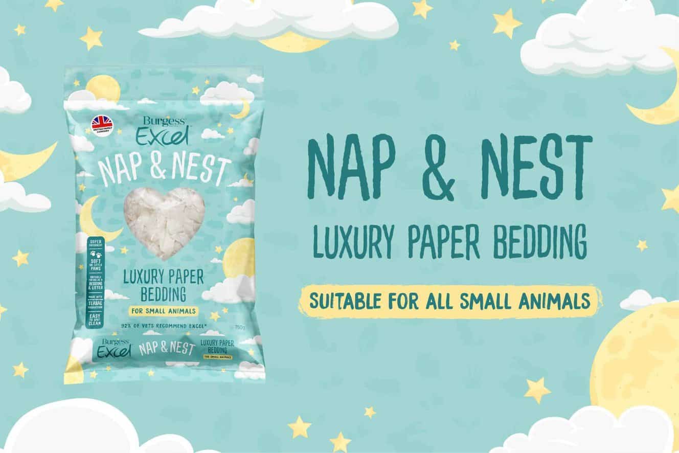 Featured image for Give your small animals a cosy night’s sleep with Burgess Excel Nap & Nest paper bedding