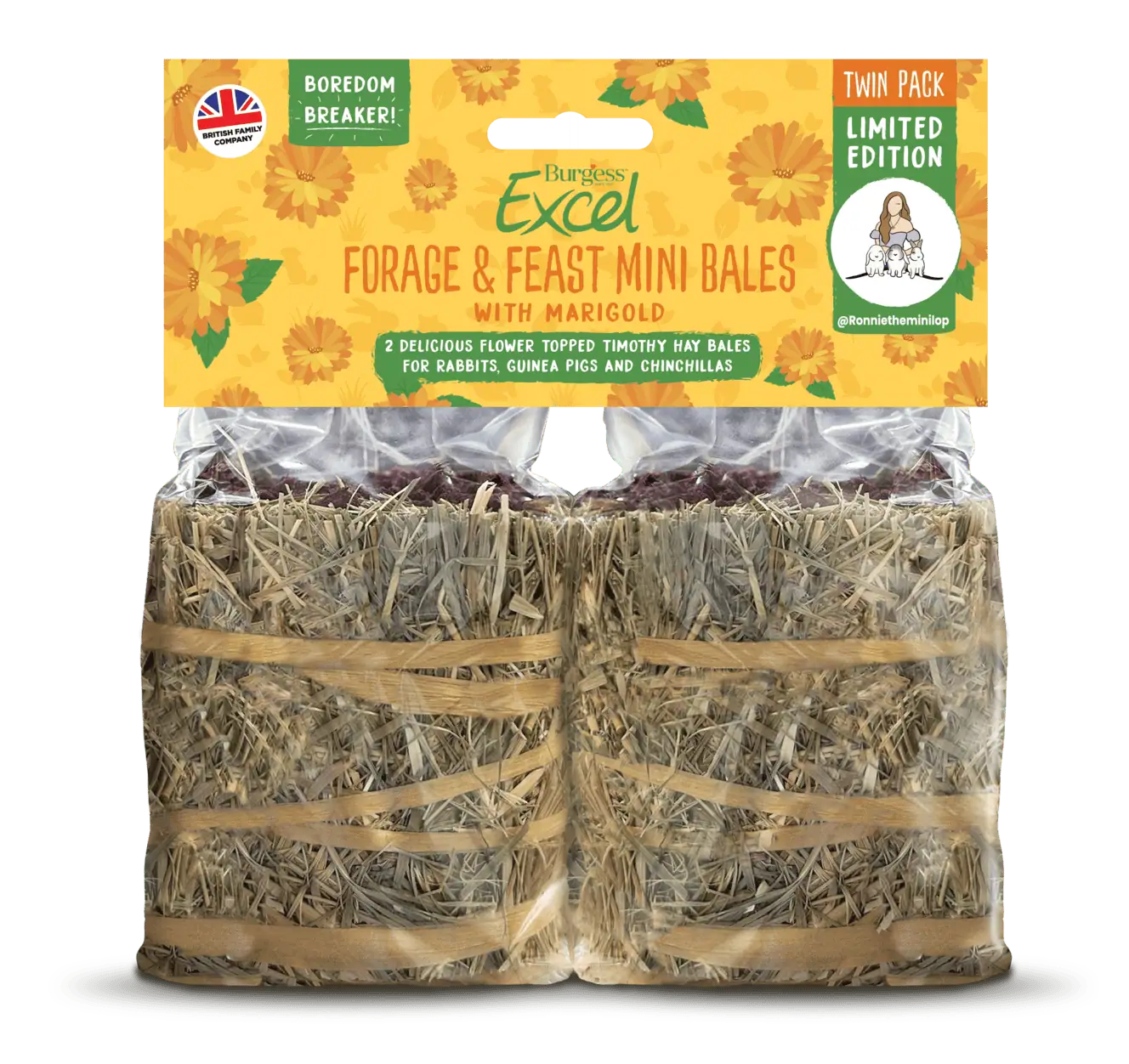 Excel Forage & Feast Mini Bale with Marigold Twin Pack product image