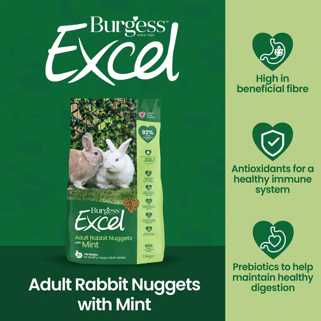 Excel Adult Rabbit Nuggets with Mint product image
